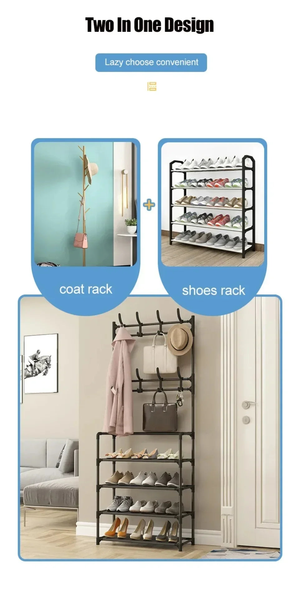 Multi-Layer Clothes Hanger & Shoe Rack