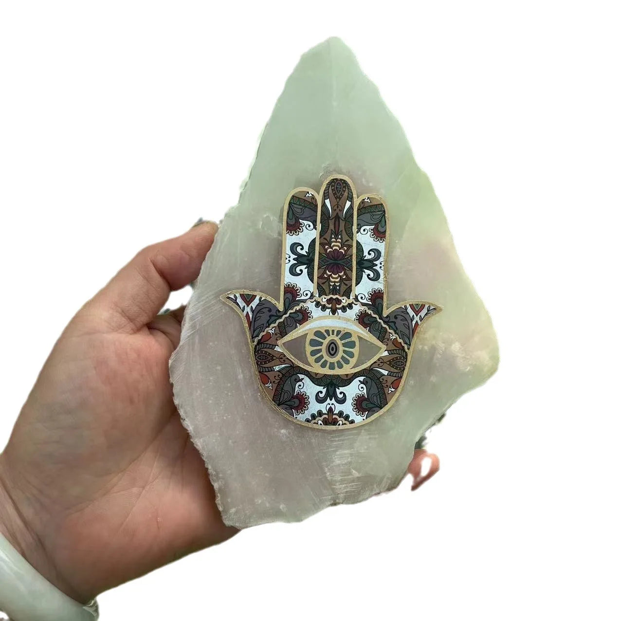 Selenite Fatima Charging Plate for Cleansing, Healing, and Feng Shui