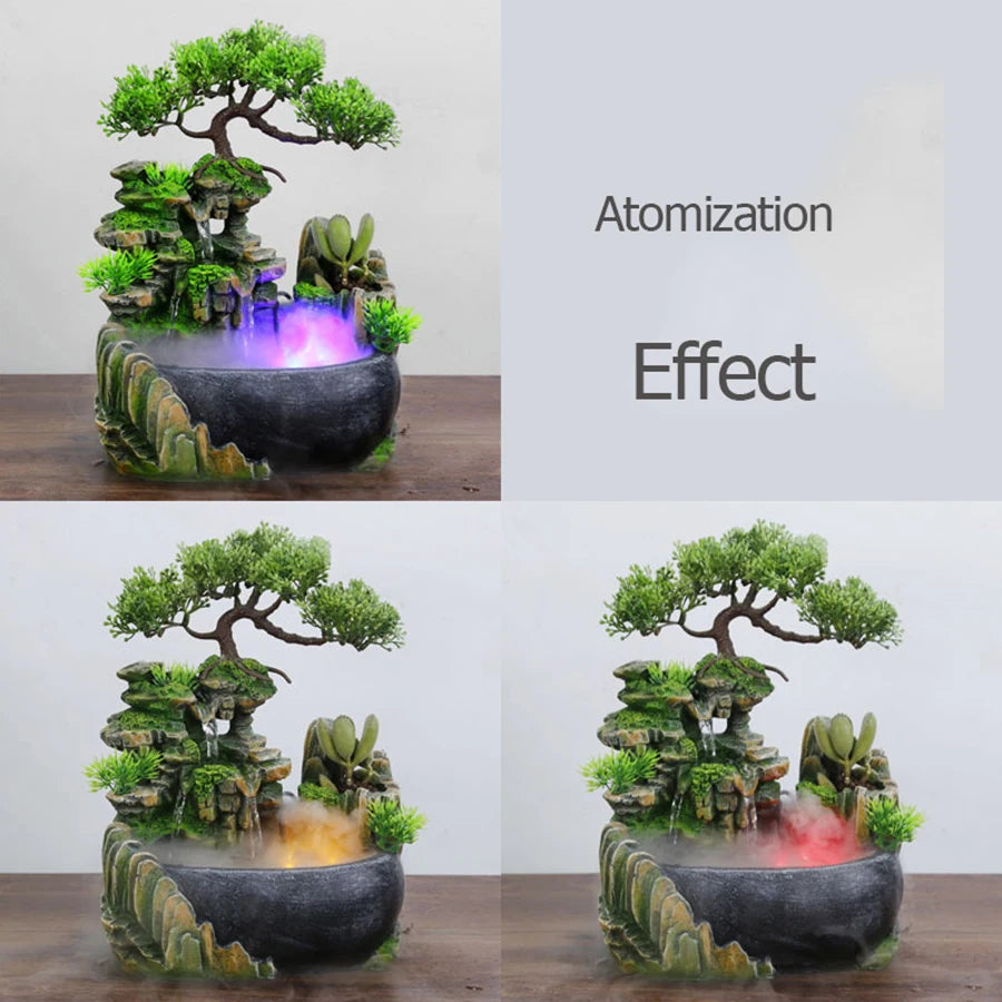 CalmCascade: Tabletop Water Feature with Soothing Lights