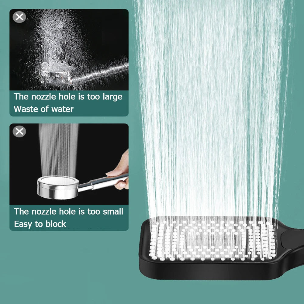 Big Panel Flow Ceiling Mounted Supercharge Shower Head Set