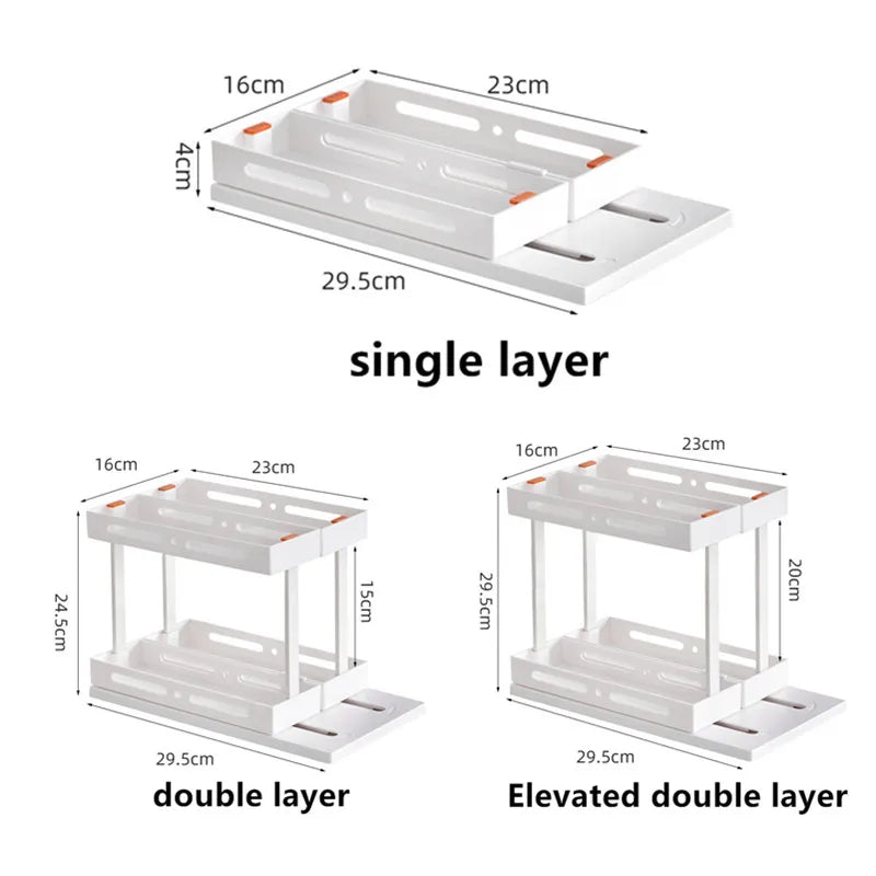 Cupboard Storage Spice Shelf Rotating Organizer