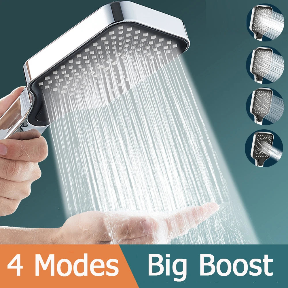 Big Panel Flow Ceiling Mounted Supercharge Shower Head Set