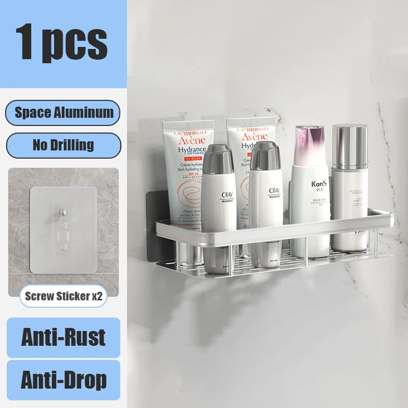 Aluminum Alloy Makeup Storage Organizer Rack