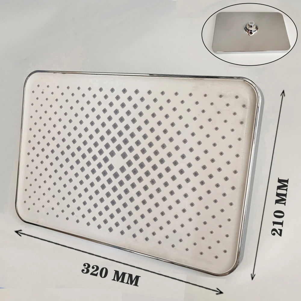 Big Panel Flow Ceiling Mounted Supercharge Shower Head Set