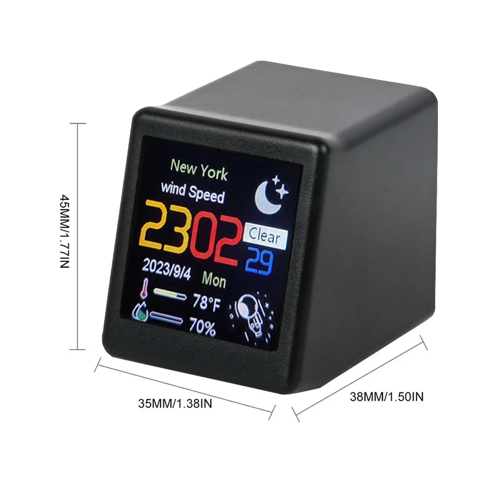GIFClock Mini: WiFi Weather Display with Pixel Art Fun