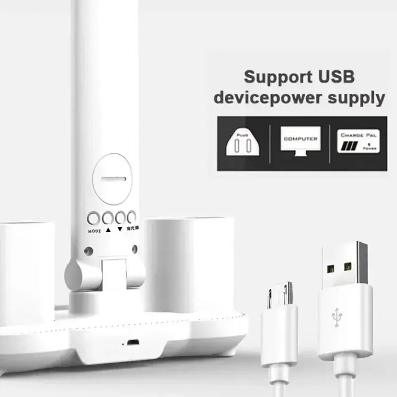 LED Clock Dimmable Desk Lamp