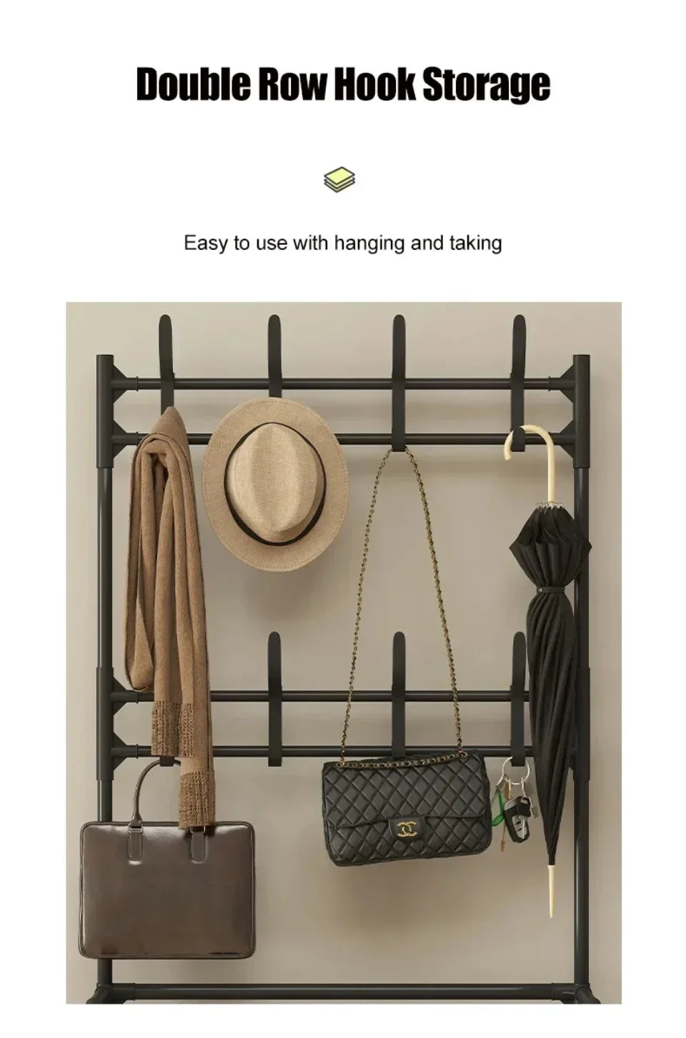 Multi-Layer Clothes Hanger & Shoe Rack