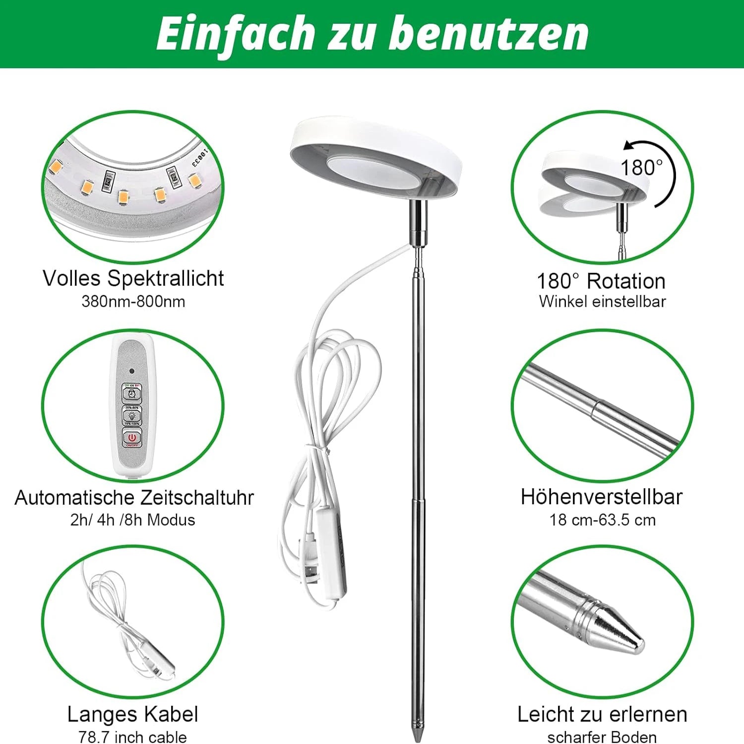 GrowRay: Full Spectrum Telescopic LED Plant Light