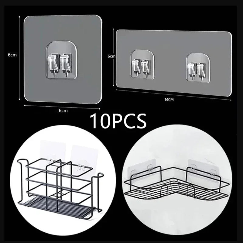 Transparent Self-Adhesive Hanger Wall Storage Rack