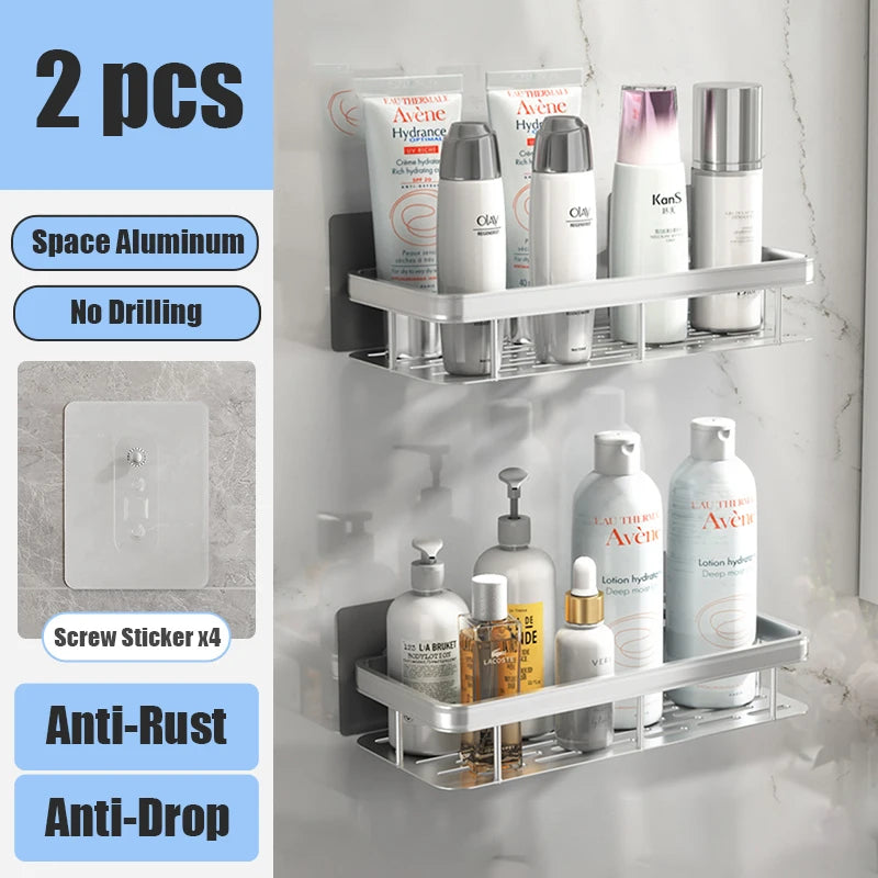 Aluminum Alloy Makeup Storage Organizer Rack