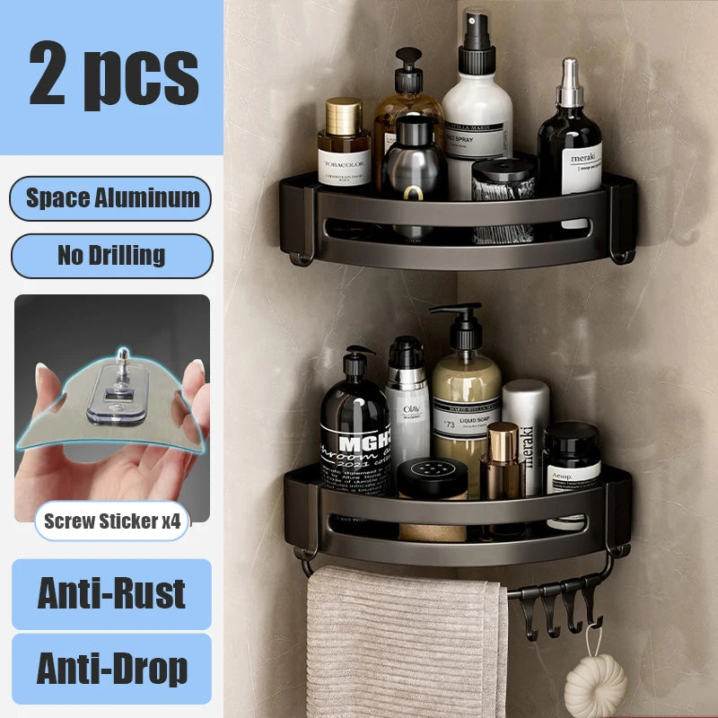 Aluminum Alloy Makeup Storage Organizer Rack