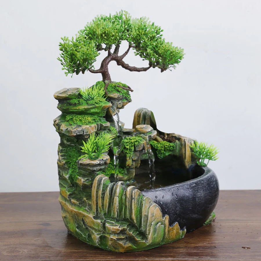 CalmCascade: Tabletop Water Feature with Soothing Lights