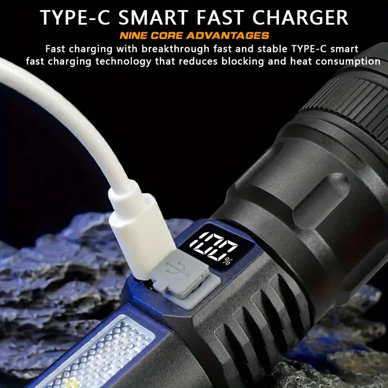 StormLite: Powerful Torch with Rechargeable Side Light