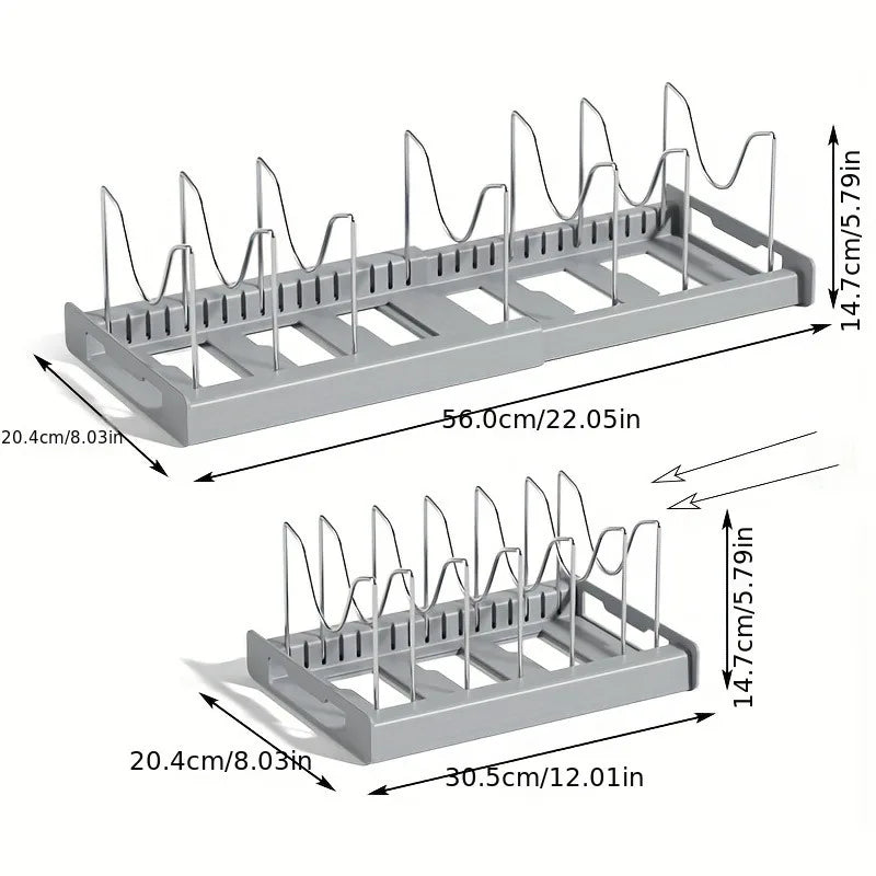Expandable Kitchen Pot Organizer Rack