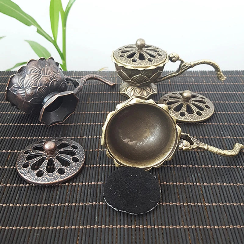 Metal Lotus Incense Burner