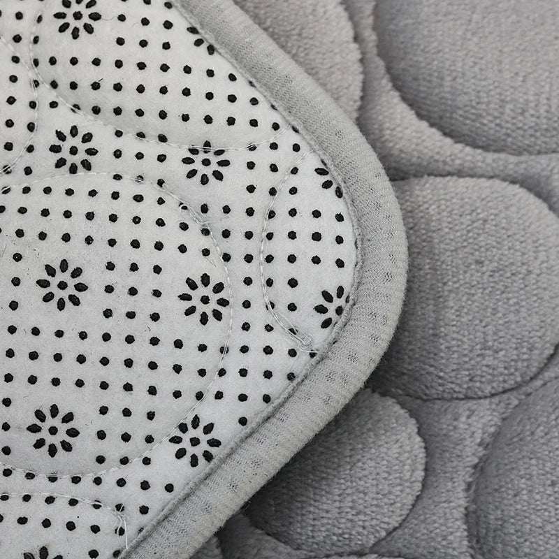 Solid Color Bathroom Floor Mat Three-piece Set