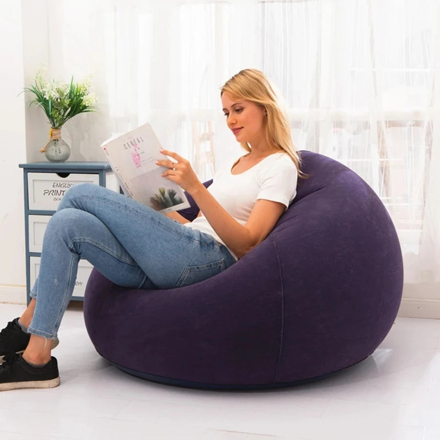 LoungeBliss: Air Sofa Bean Bag for Home & Adventure