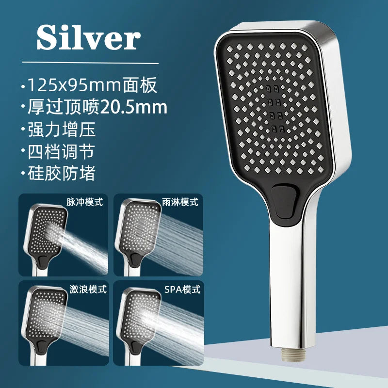 Big Panel Flow Ceiling Mounted Supercharge Shower Head Set