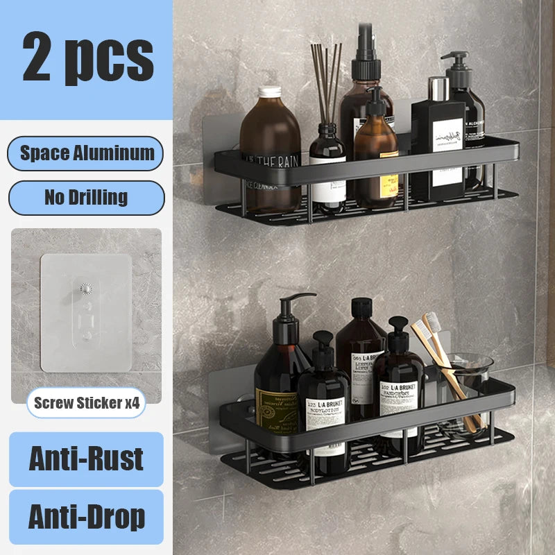 Aluminum Alloy Makeup Storage Organizer Rack