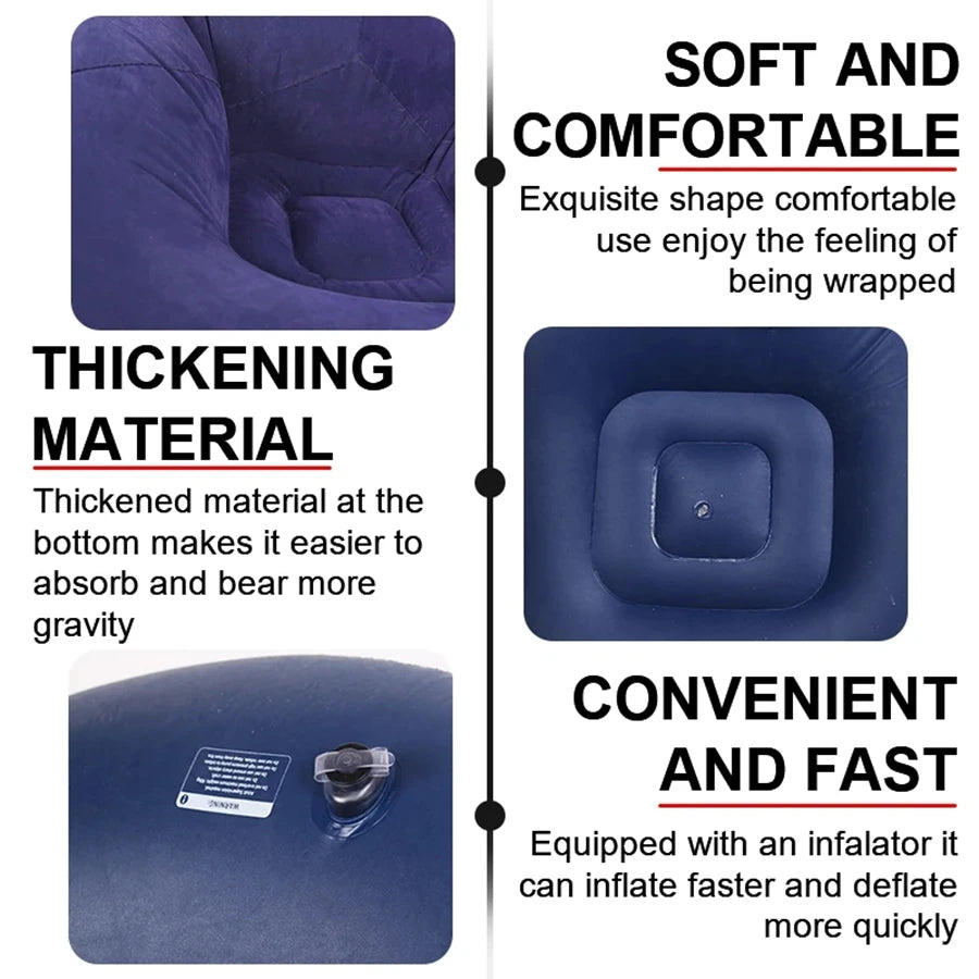 LoungeBliss: Air Sofa Bean Bag for Home & Adventure