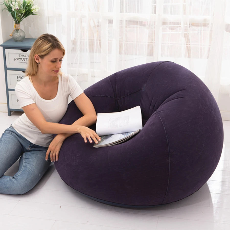 LoungeBliss: Air Sofa Bean Bag for Home & Adventure