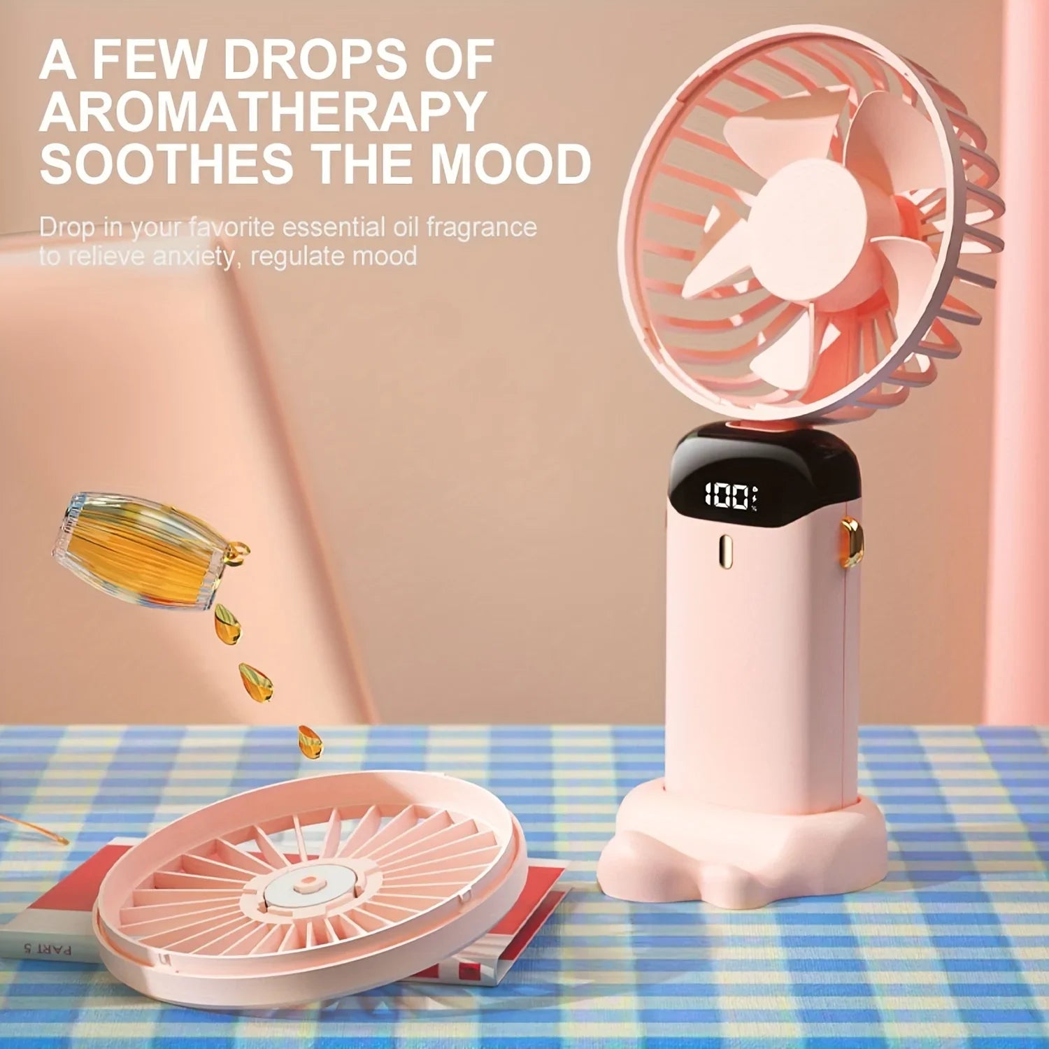 PowerChill: Mini Rechargeable Fans with Display