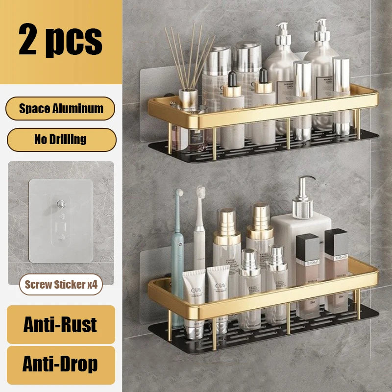Aluminum Alloy Makeup Storage Organizer Rack