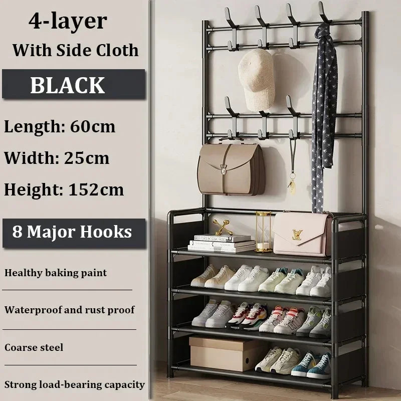 Multi-Layer Clothes Hanger & Shoe Rack