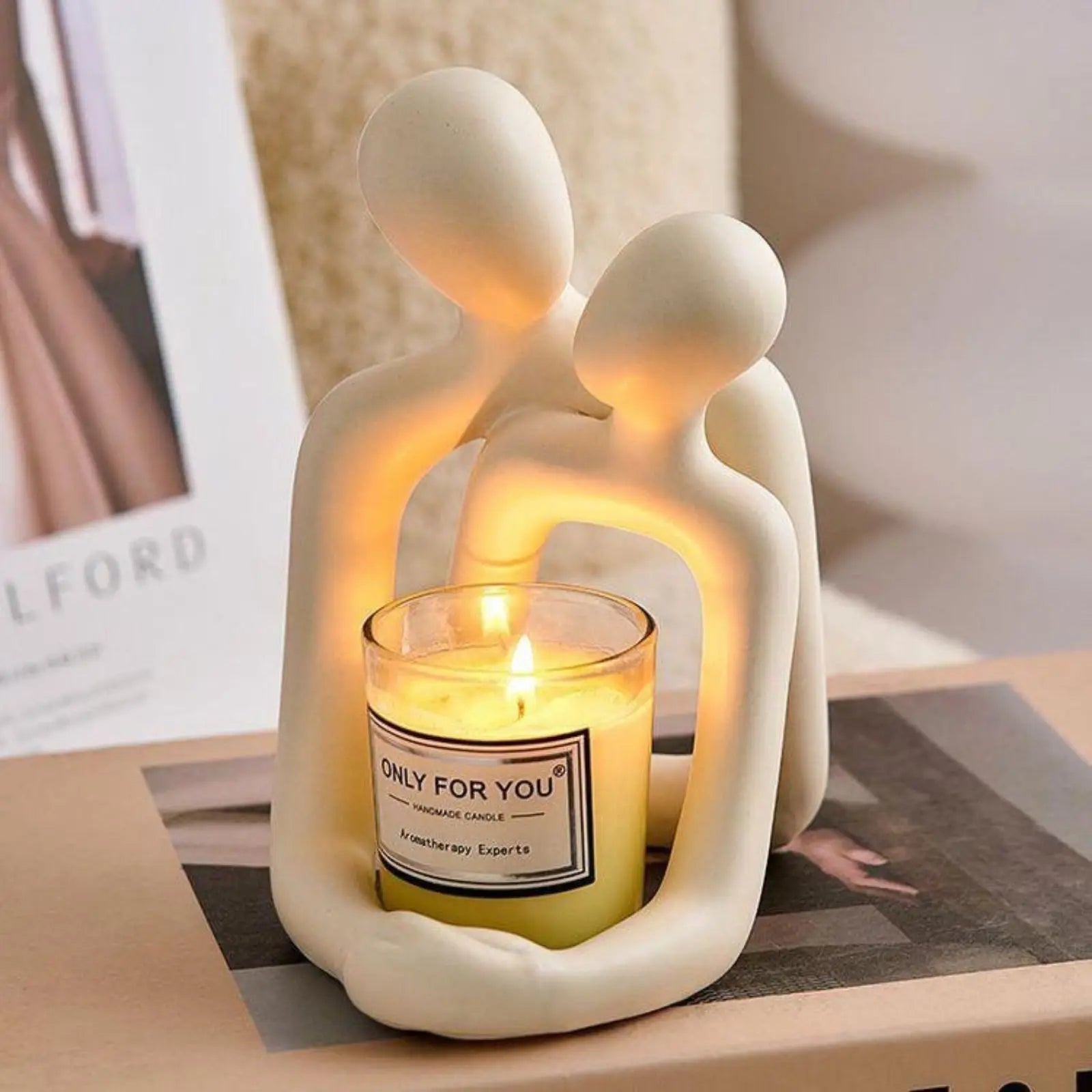 Heartwarming Resin Couple Statue
