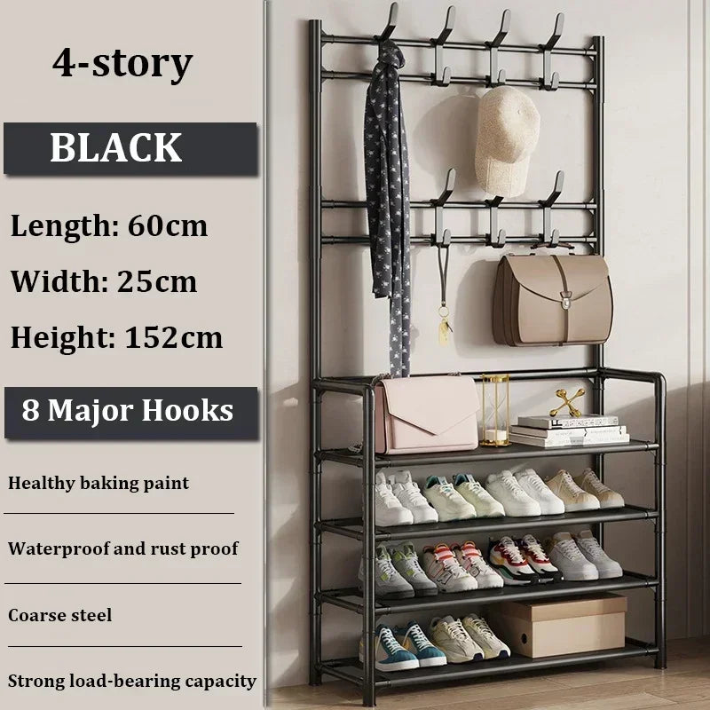 Multi-Layer Clothes Hanger & Shoe Rack