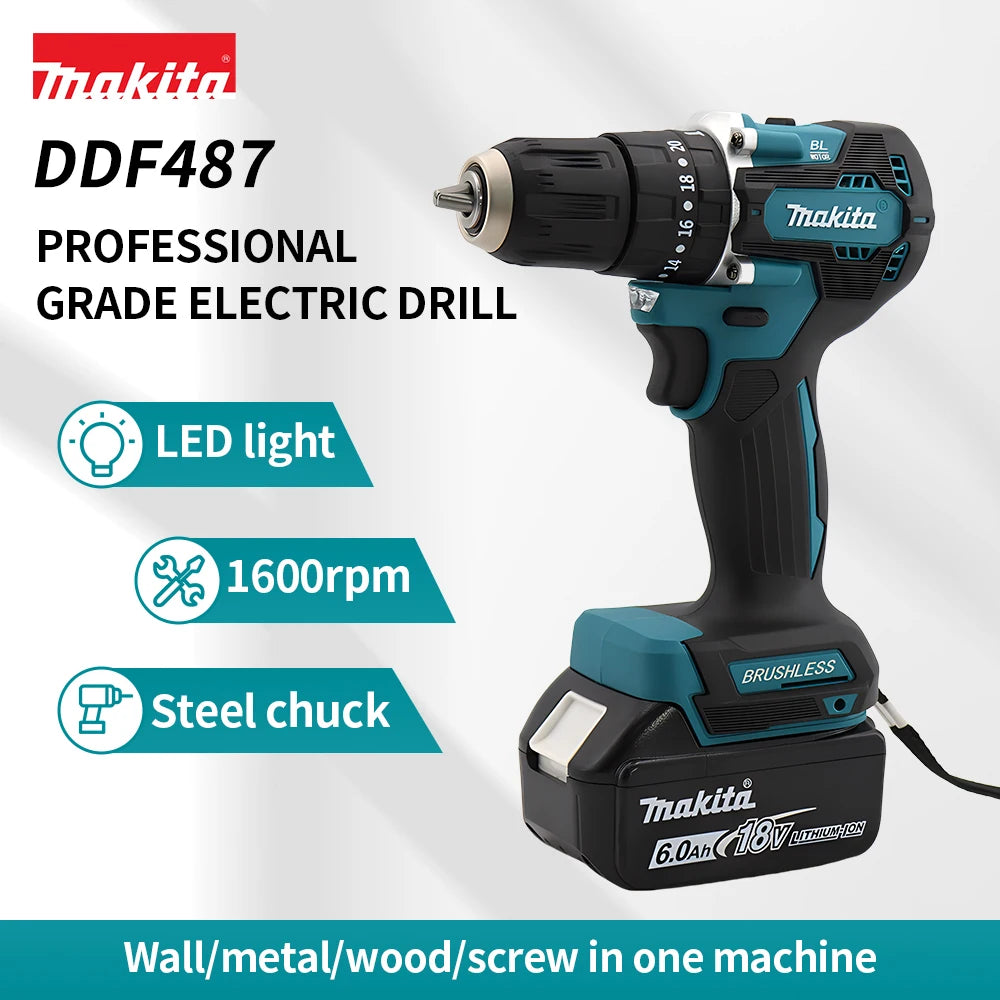 Makita DDF487: 18V Compact Brushless Cordless Drill Driver