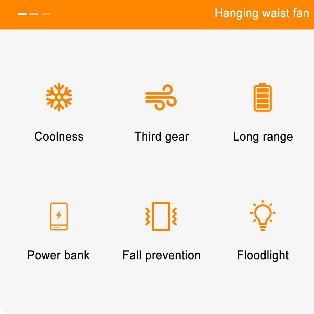 FlexiCool: Waist & Neck Fan 3-in-1 Combo