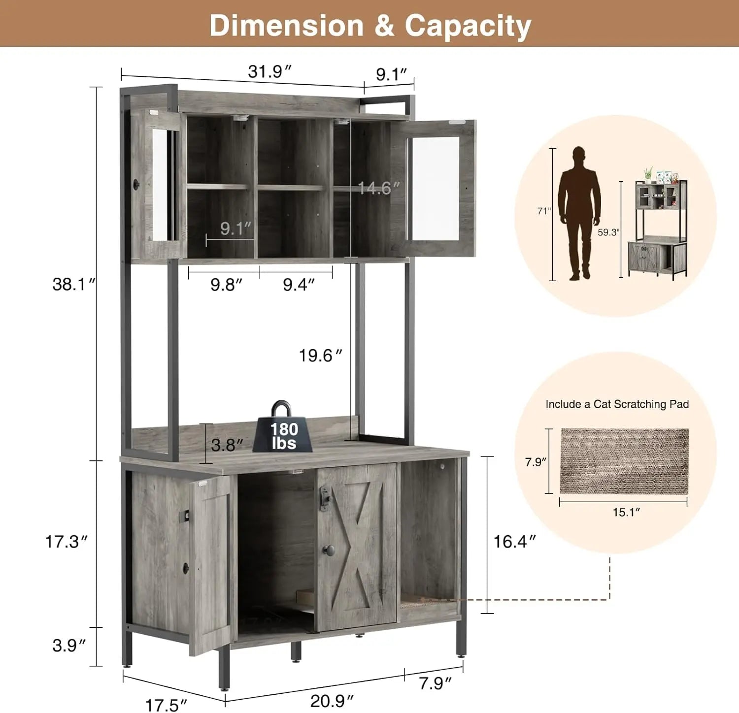 MeowDen: Stylish Cat Litter Box Enclosure & Storage Cabinet