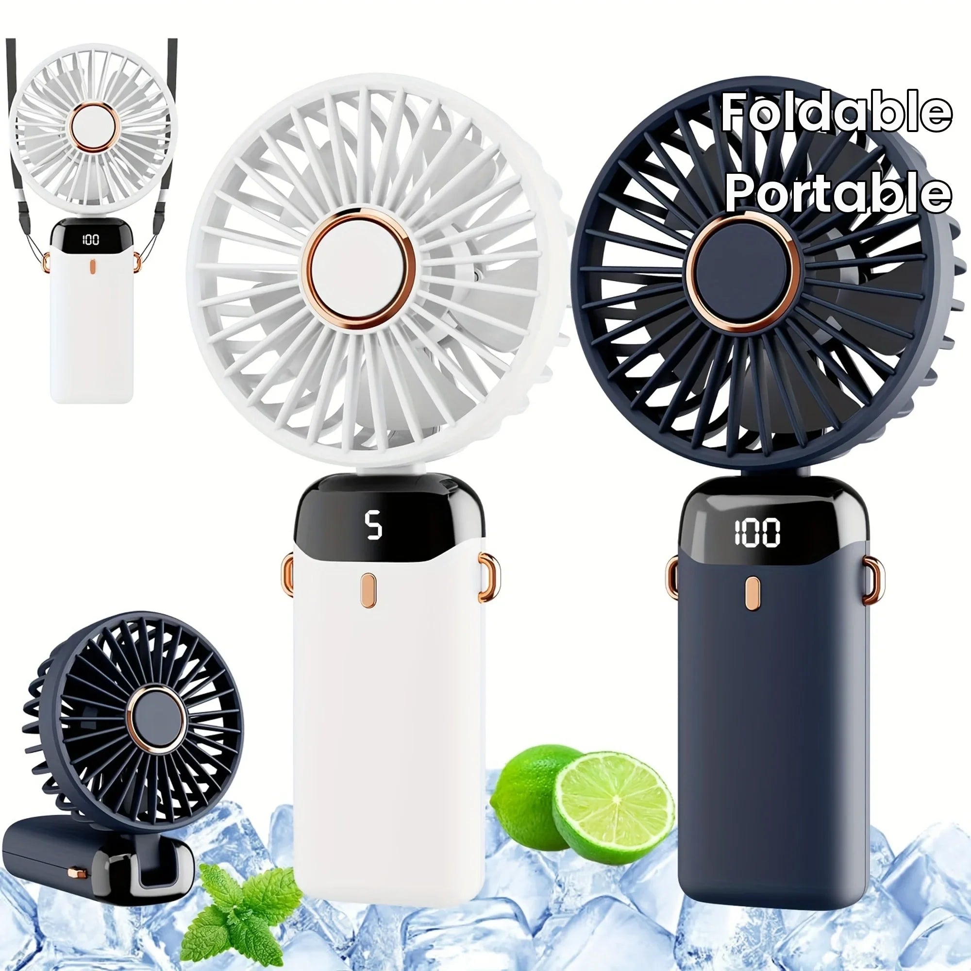 PowerChill: Mini Rechargeable Fans with Display