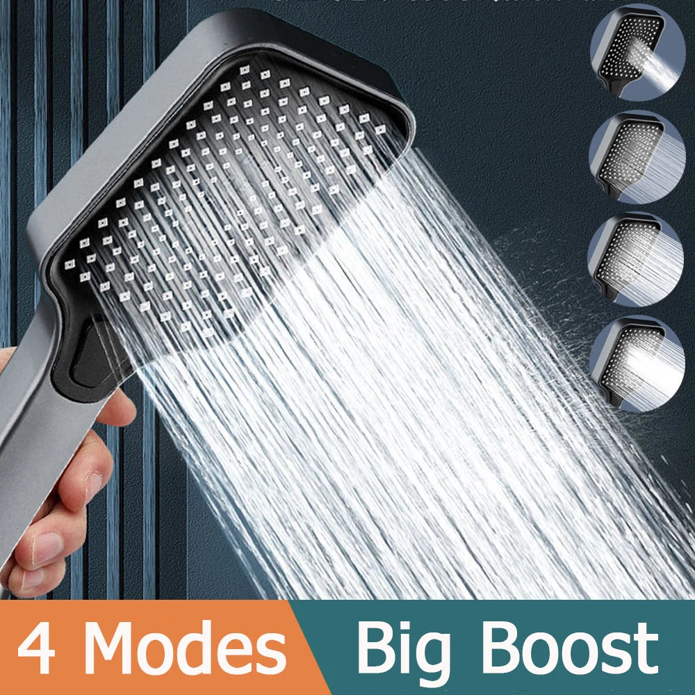Big Panel Flow Ceiling Mounted Supercharge Shower Head Set