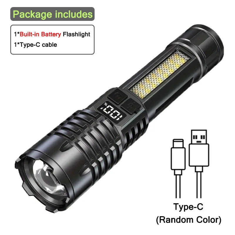 StormLite: Powerful Torch with Rechargeable Side Light