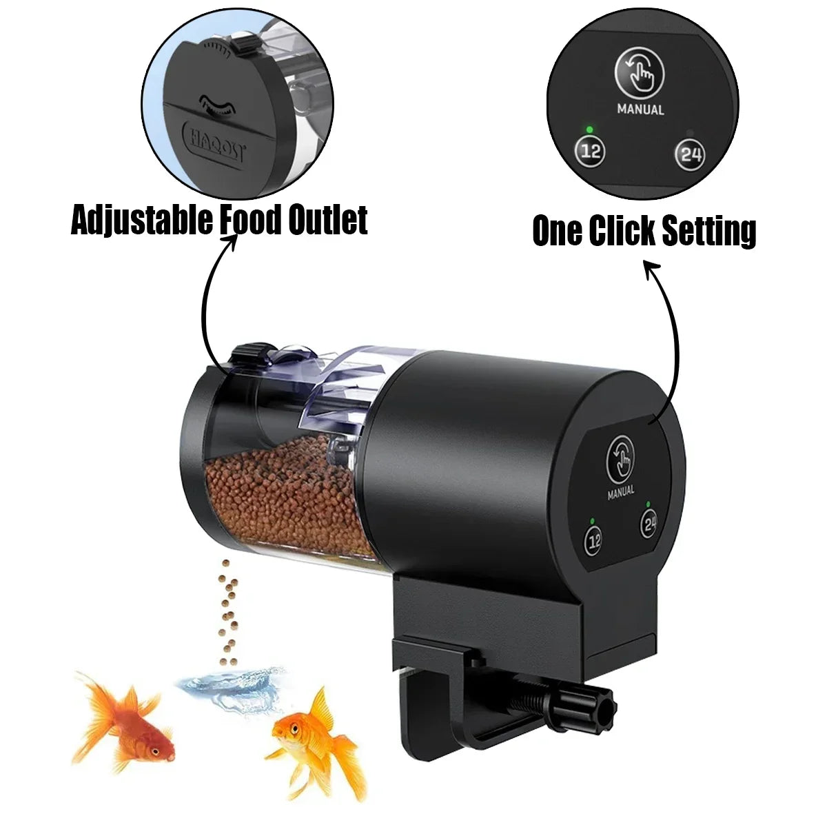 AquaSync: Auto Fish Feeder with Timer Control