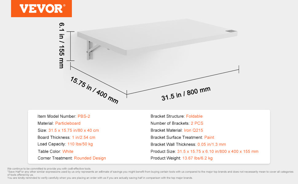 Space-Saving Floating Table