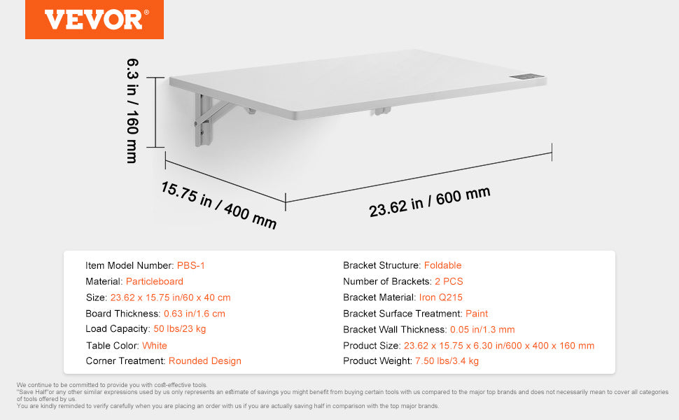 Space-Saving Floating Table