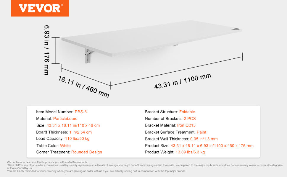 Space-Saving Floating Table