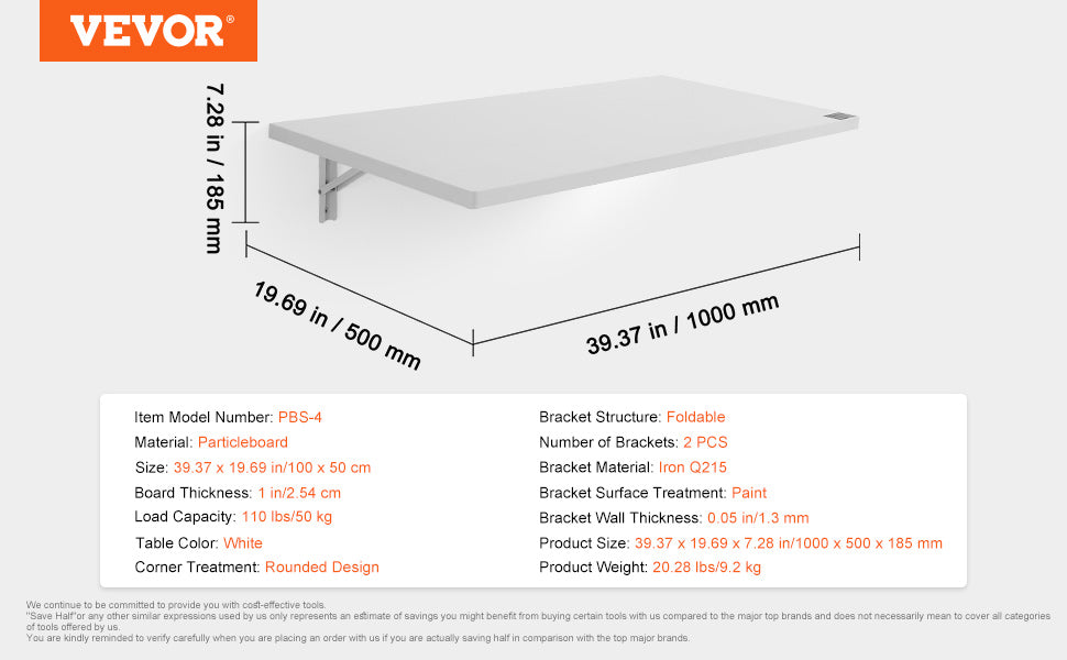 Space-Saving Floating Table