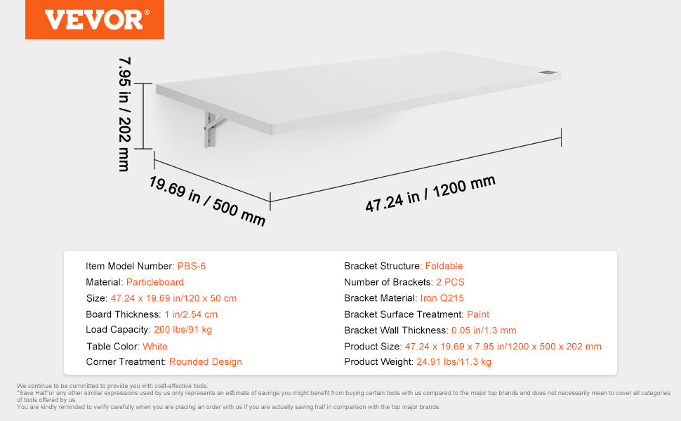 Space-Saving Floating Table