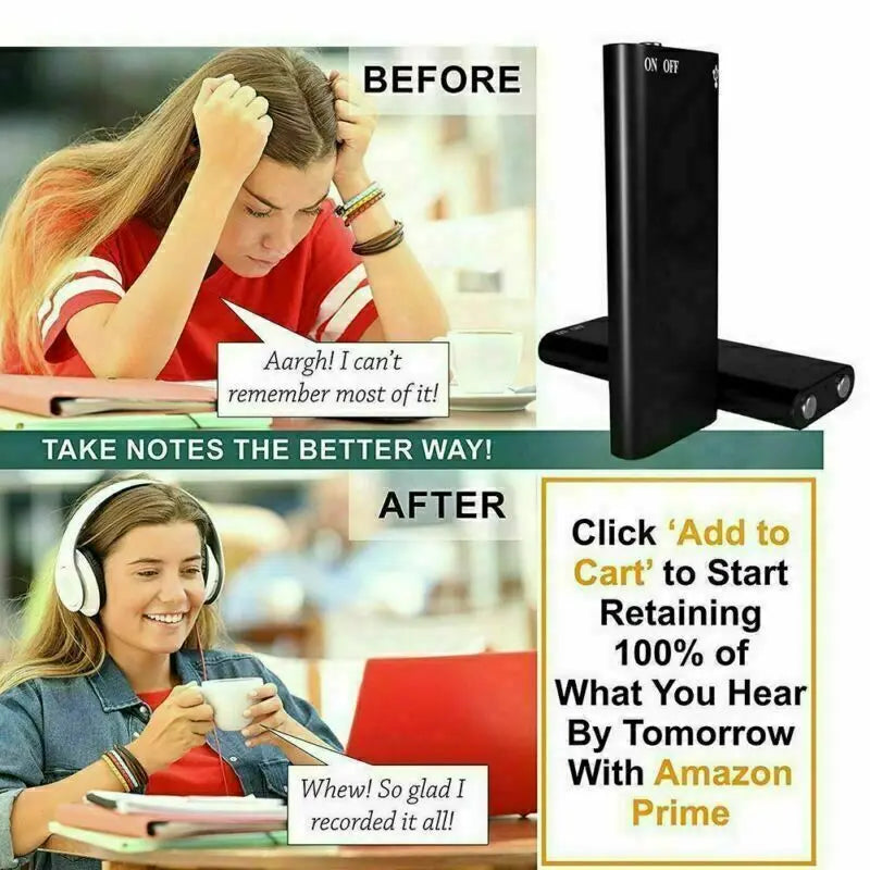 SoundScribe: Ultra-Thin Mini Voice Recorder & MP3 Player