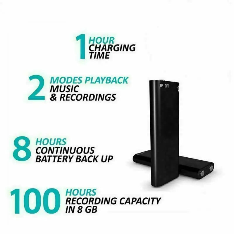 SoundScribe: Ultra-Thin Mini Voice Recorder & MP3 Player