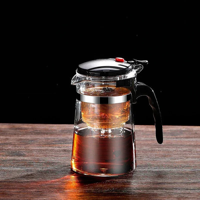 SereniTea Press: Glass Teapot with Built-In Separator