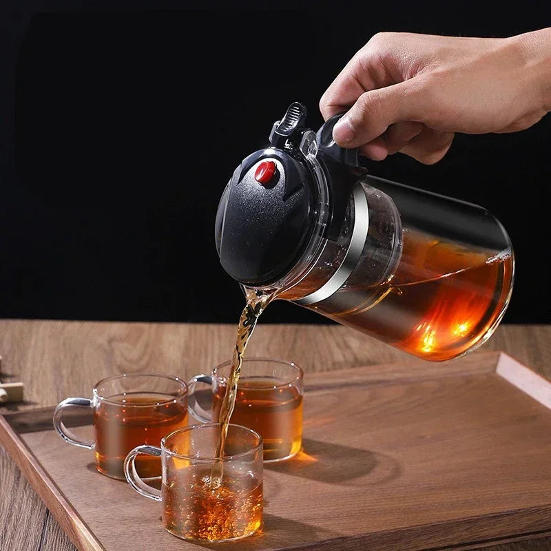 SereniTea Press: Glass Teapot with Built-In Separator