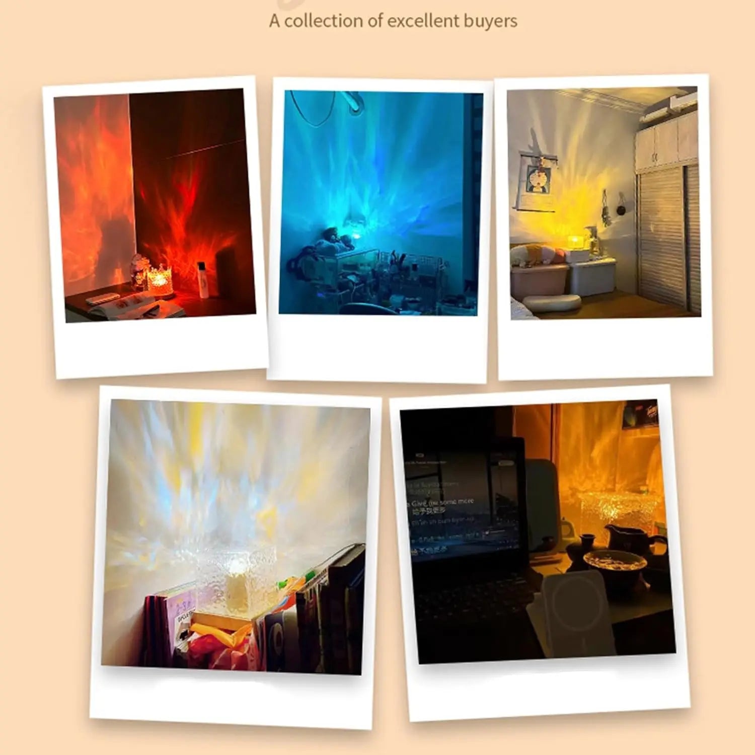 AquaAura: Ocean Wave & Aurora Projector Lamp (16 Colors)