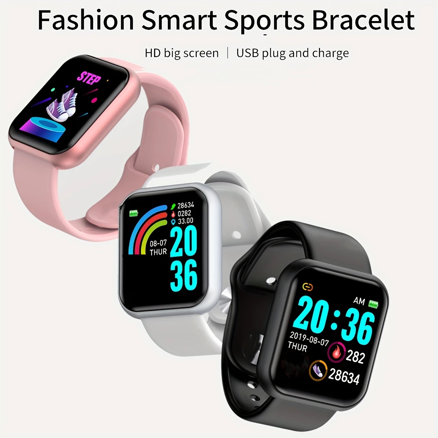 Y68 Smartwatch Fitness Monitor