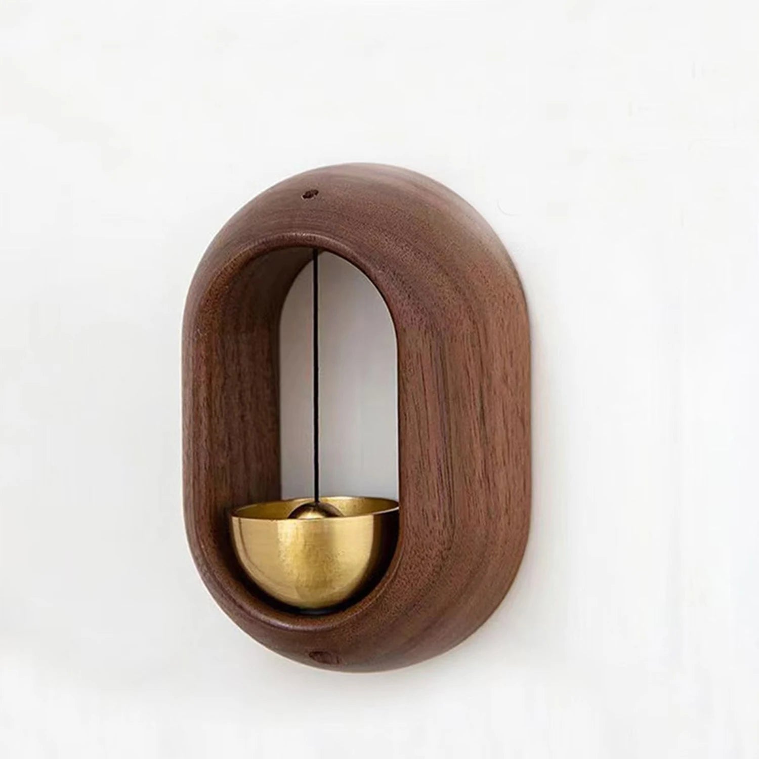 WoodTone Bell: Entryway Chime with Magnetic Brass Accent