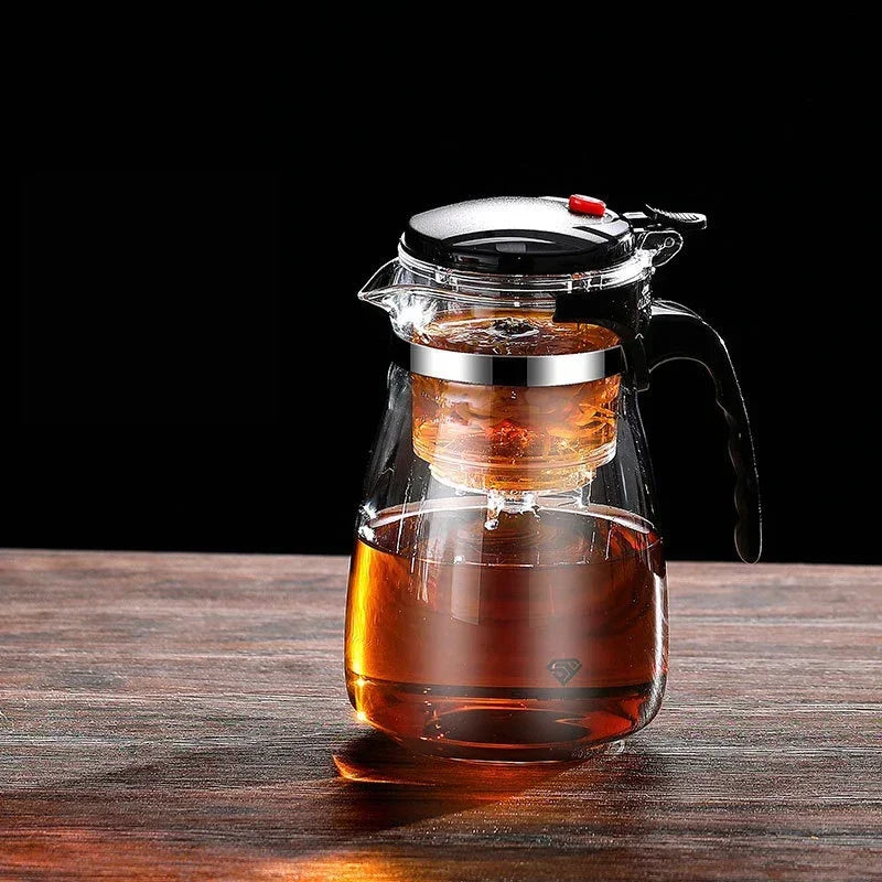 SereniTea Press: Glass Teapot with Built-In Separator